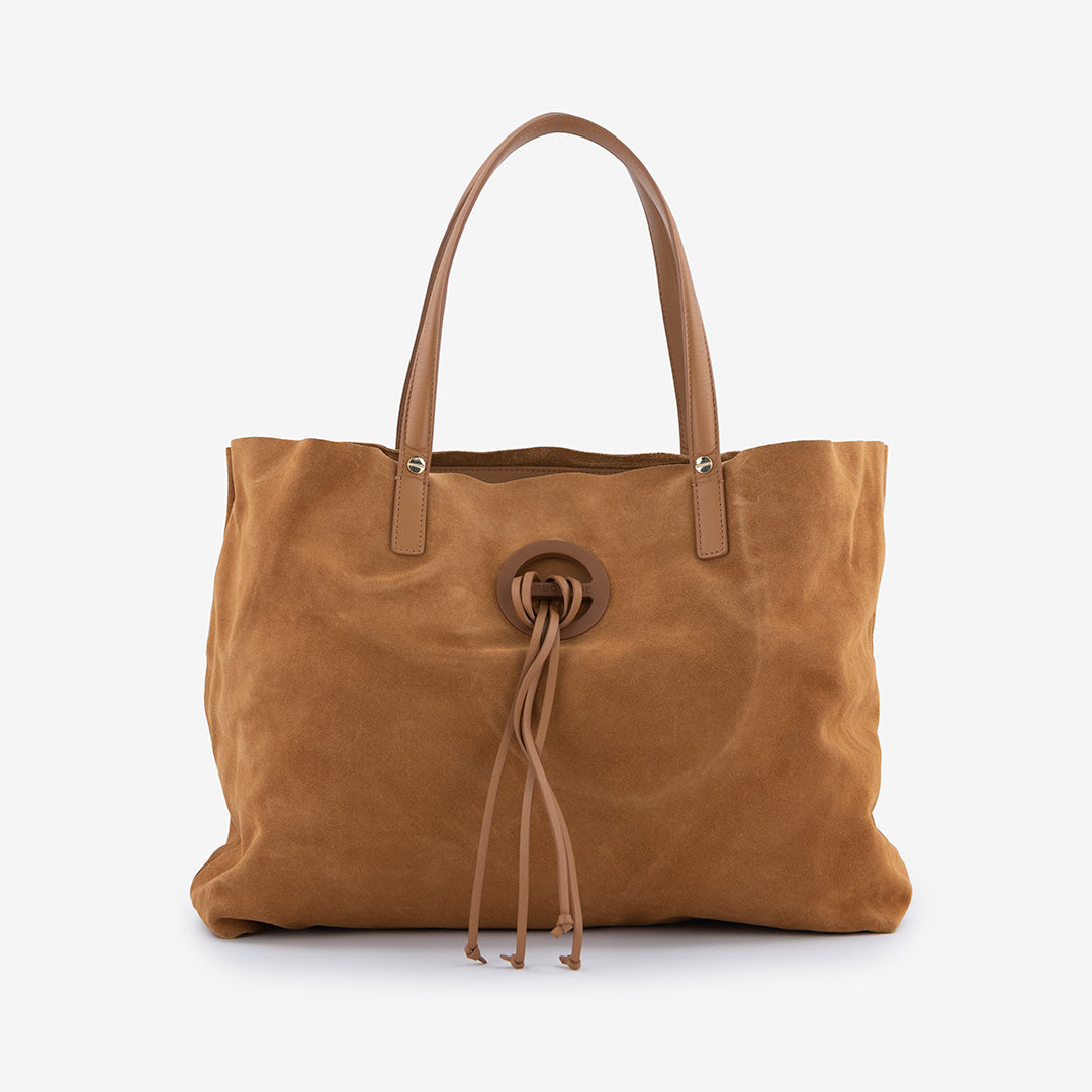 BORSA BORBONESE IN PELLE SCAMOSCIATA