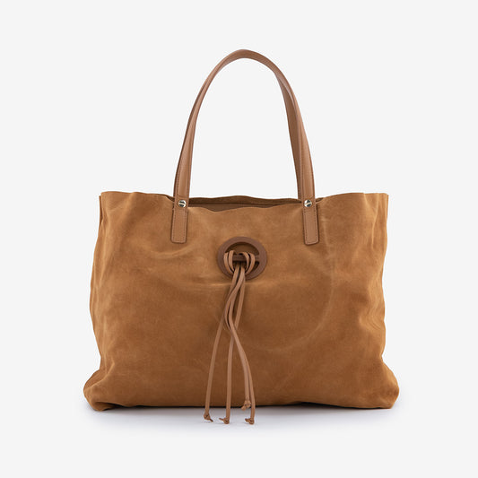 BORSA BORBONESE IN PELLE SCAMOSCIATA