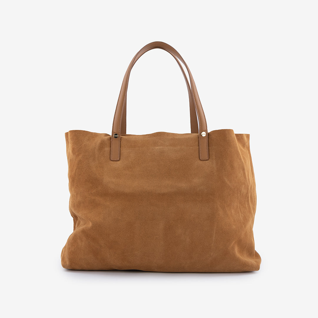 BORSA BORBONESE IN PELLE SCAMOSCIATA