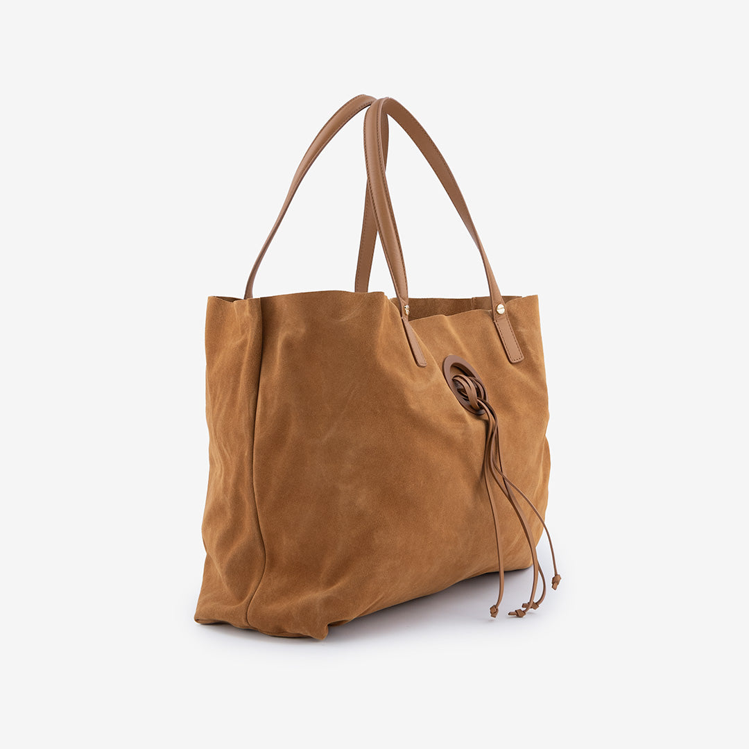 BORSA BORBONESE IN PELLE SCAMOSCIATA