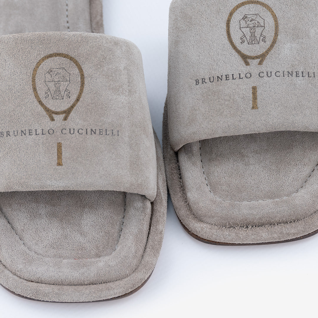 CIABATTA BRUNELLO CUCINELLI IN PELLE SCAMOSCIATA