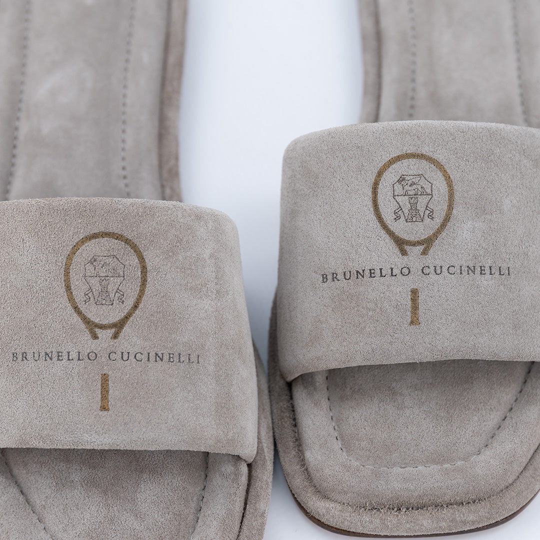 CIABATTA BRUNELLO CUCINELLI IN PELLE SCAMOSCIATA