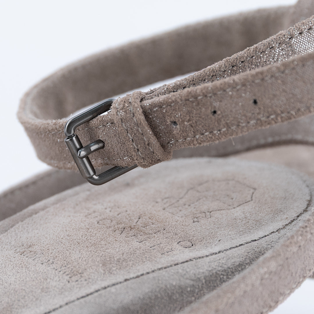 SANDALO BRUNELLO CUCINELLI IN PELLE SCAMOSCIATA