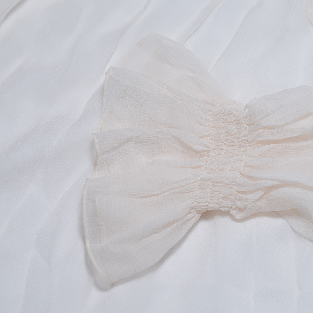 BLUSA CHLOE' IN SETA CON VOLANT