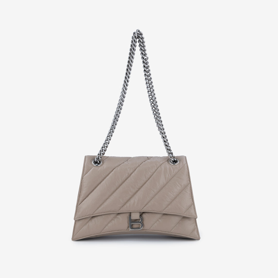 Balenciaga Crush Chain Bag in pelle da donna con catena argento anticato
