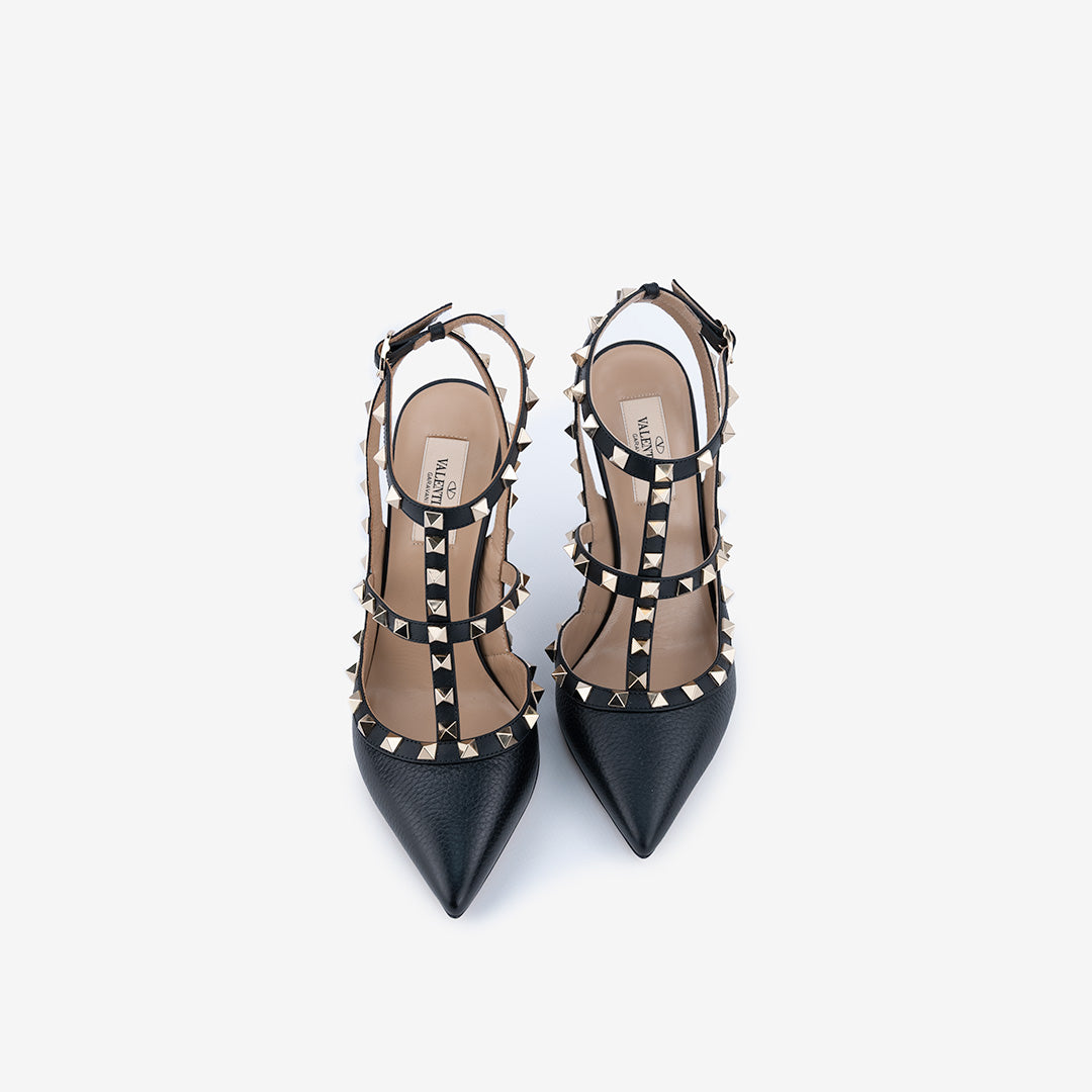 Décolleté Rockstud VALENTINO GARAVANI in vitello granato.